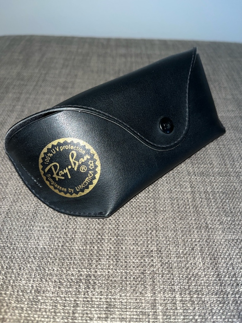 Ray-Ban Black Sunglasses Case with Gold Logo
